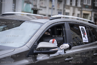 Protest samochodowy  przeciwko projektowi ustawy o...