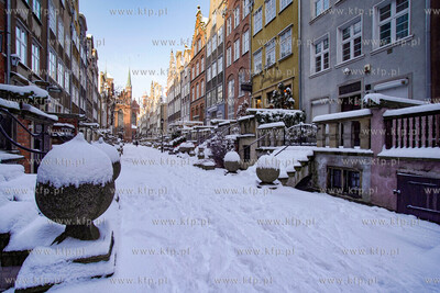 Zima w Gdańsku. ul. Mariacka. 16.01.2021 fot. Paweł...