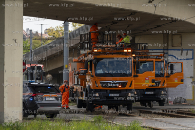 Gdańsk. Zerwana tramwajowa linia trakcyjna na wysokości...