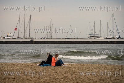 Sopot, 27.09.2020.  Jesienna plaża. 27.09.2020 / fot....