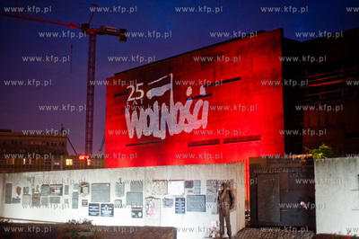 Gdansk. Logo obchodow 25-lecia pierwszych, wolnych...