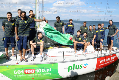 Sopot - molo. Polska - Brazylia na Morzu Baltyckim....