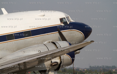 Port Lotniczy Gdansk. Samolot Breitling DC-3 Dakota...