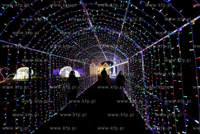 Przedpremierowy pokaz iluminacji w Lumina Park na terenie...