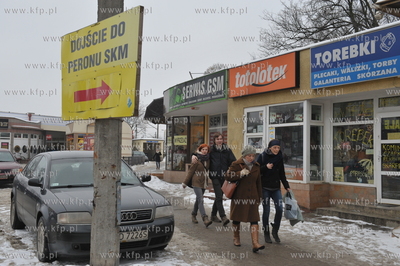 Gdansk Wrzeszcz. Okolice dworca PKP od strony ul. Dmowskiego...