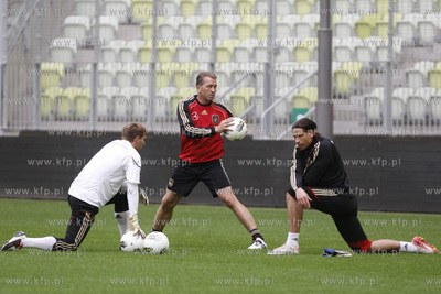 Gdansk. Stadion pilkarski PGE Arena.Trening druzyny...