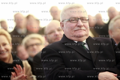 Gdansk Rebiechowo. Lotnisko im. Lecha Walesy. Uroczyste...