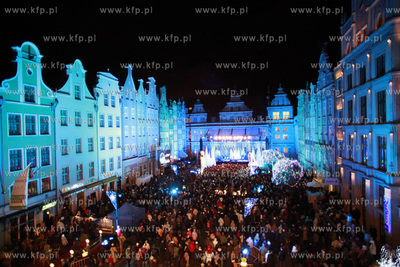 Gdansk. Dlugi Targ. Koncert Cała Polska śpiewa kolędy...