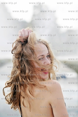 38 Gdynia Festiwal Filmowy. Nz. aktorka Barbara Garstka....