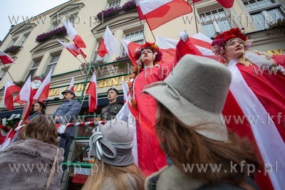 Gdańsk, Parada Niepodległości. Nz. Piotr Łukawski...