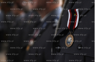 Gdansk. Dwor Artusa. Swieto Policji. Podczas uroczystosci...