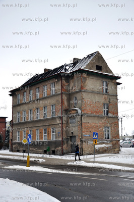 Spalona kamienica  przy ulicy Kartuskiej w Koscierzynie.17.01.2013Fot....