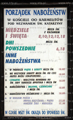 Pozar kosciola sw. Katarzyny w Gdansku. Nz. tablica...