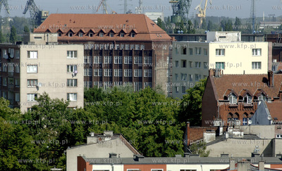 Gdansk.Widok z wiezy kosciola sw. Jana w kierunku ul....