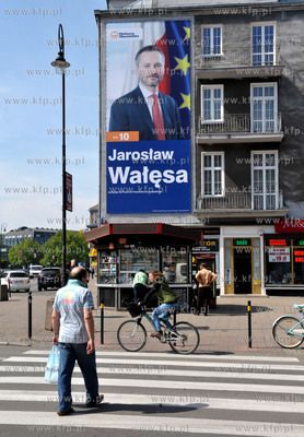 Kampania wyborcza do Europarlamentu. Bilbord wyborczy...