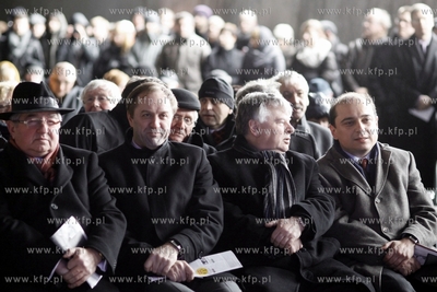 Gdansk. Uroczystość zawieszenia wiechy na budowanym...