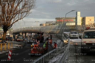 Gdansk. Wiadukt nad Grunwaldzka w ciagu budowanejTrasy...