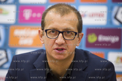 Stadion Energa. Konferencja prasowa Marka Jóźwiaka...