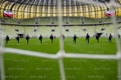 Gdansk. Stadion PGE Arena. Pierwszy oficjalny trening...