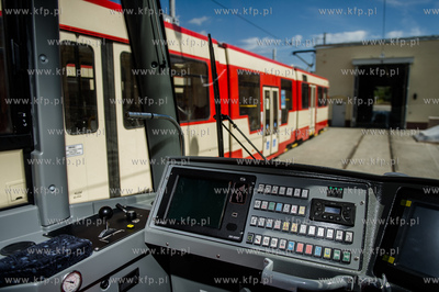 Gdansk. Wrzeszcz. Zajezdnia tramwajowa Zakladu Komunikacji...