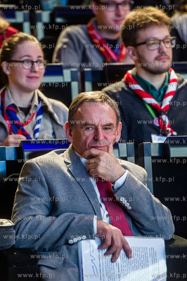 Gdansk. Europejskie Centrum Solidarnosci. Wystapienie...