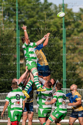 Gdynia. Stadion Narodowy Rugby. Mecz Ekstraligi Rugby....