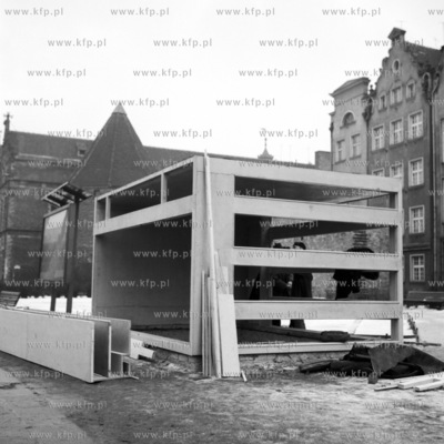 Budowa kiosku Ruch na Targu Weglowym w Gdansku. 
23.01.1967
0000
Fot....