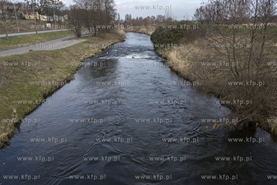 Rzeka Radunia na wysokości Radunicy. 05.03.2020 fot....