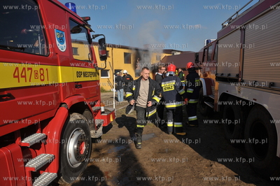 Kilka jednostek strazy pozarnej bralo udzial w akcji...