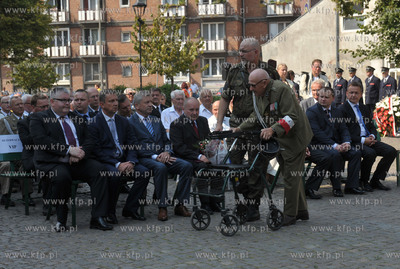 Gdansk. Plac Obronców Poczty Polskiej w Gdansku. Uroczystosci...