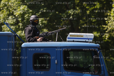Gdansk Stogi. Cwiczenia ZKM, Policji, Strazy Pozarnej...