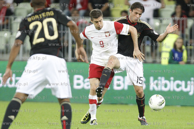 Gdansk. Stadion pilkarski PGE Arena. Mecz towarzyski...