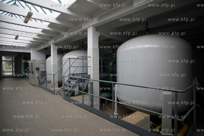 Gdansk. Ujecie wody Czarny Dwor. Konferencja prasowa...