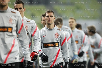 Gdansk. PGE Arena. Nz trening reprezentacji Polski...