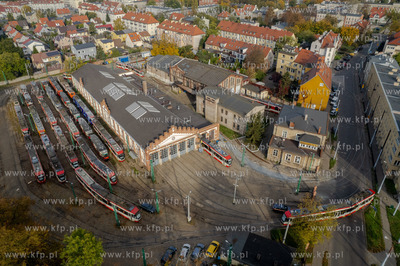 Zajezdnia tramwajowa w Nowym Porcie w Gdańsku. 20.10.2024...