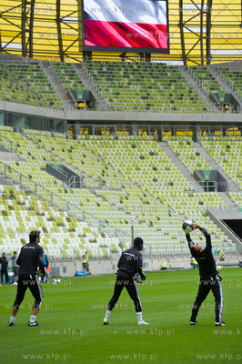 Gdansk. Stadion PGE Arena. Pierwszy oficjalny trening...
