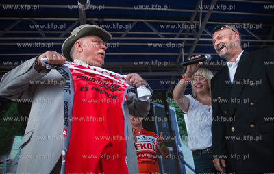 Pierwszy Maraton Sierpniowy w Gdansku Nz. Lech Walesa...