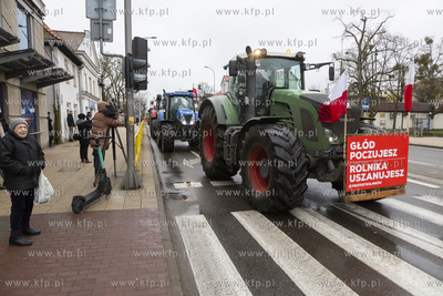 Ogólnopolski protest rolników.Akcja protestacyjna...