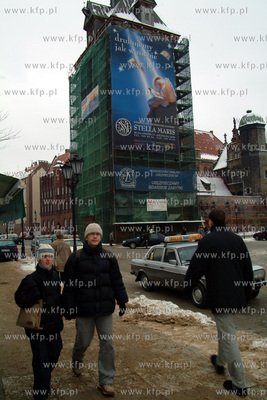 Katownia w Gdansku z reklama wydawnictwa Stella Maris.09.01.2003Fot...