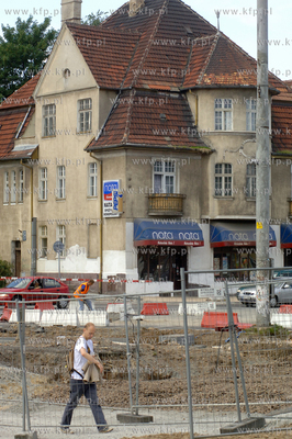 Gdansk Wrzeszcz. Prace przy przebudowie skrzyzowania...