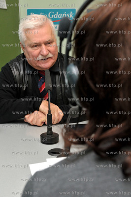 Lech Walesa w Radiu Gdansk. 27.03.2013 fot. Maciej...