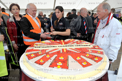 Gdansk, ul. Ku Ujsciu. Chrzest maszyny TBM, ktora otrzymala...