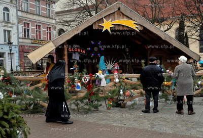 Szopka na Placu Jakuba Wejhera w Wejherowie. 08.01.2014...