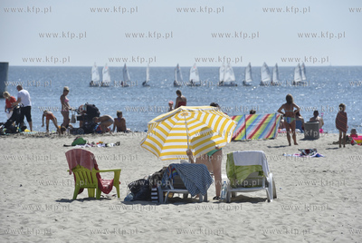 Plaża Gdynia - Środmieście. 26.07.2018 fot. Maciej...