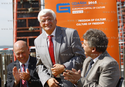 Gdansk Letnica. Ceremonia wmurowania kamienia wegielnego...