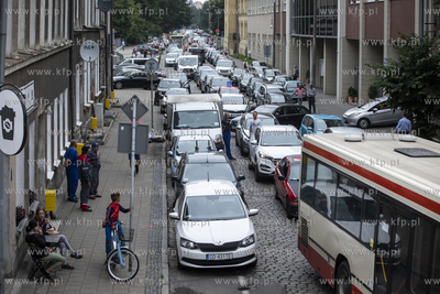 Skrzyżowanie ulic Rzeźnickiej i Jana Augustyńskiego....
