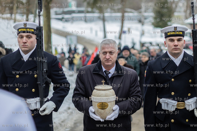 Gdańsk. Cmentarz Srebrzysko. Pogrzeb prof. Andrzeja...