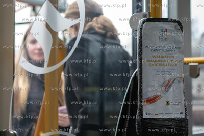 Gdańsk, Tramwaj nr 9. Nz. Miejsce w ktorym zainstalowany...