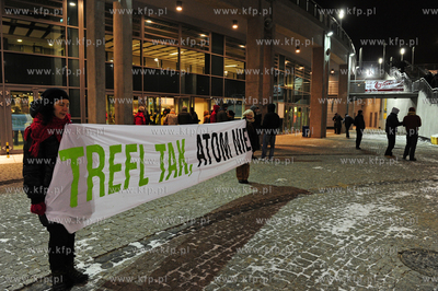 Hala Ergo Arena Sopot/Gdansk. Protest przeciwko budowie...