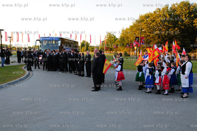Gniewino. Przyjazd i przywitanie pilkarzy reprezentacji...